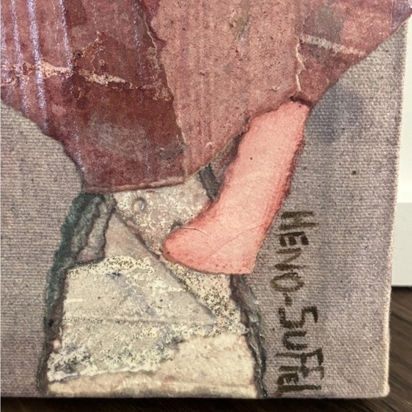 Vtg 60’s Original Catherine Heno Suffel Painting “Friends” or “Siblings Signed - Picture 5 of 5